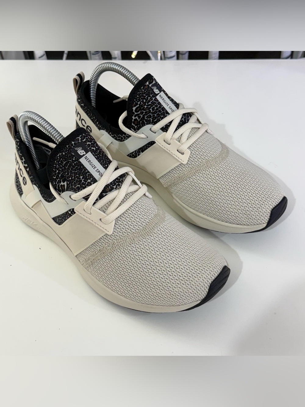 New Balance Women’s “Nergize Sport” Sneaker Sz 8 Leopard/Cream Like New